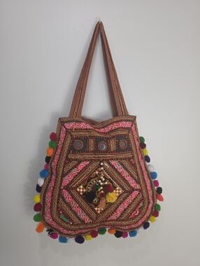 Bohemian Multicolor Embroidered Shoulder Bag